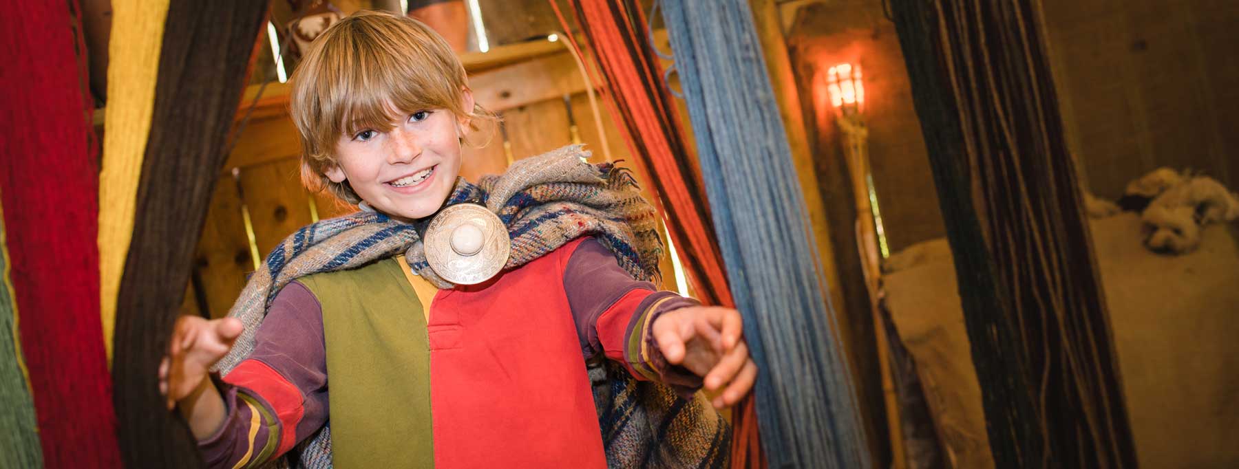 A boy dressed as a Celt